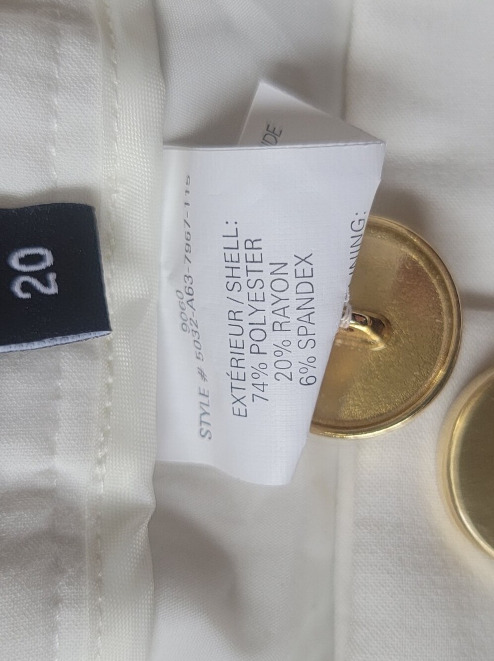 LAURAPLUS 14+ Cropped Cream Dress Pants - Picture 7 of 9